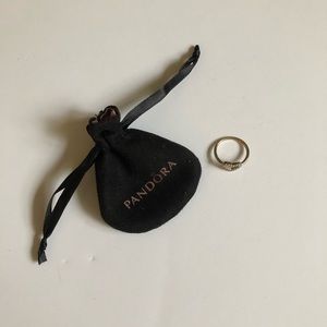 silver pandora heart ring